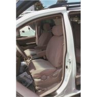 Durafit Seat Covers, Made to fit 2005-2008 Sienna LE, 7 Passenger Van, Complete 3 Row Set, Exact Fit, (Without Side Impact Airbags) in Tan Velour Fabric