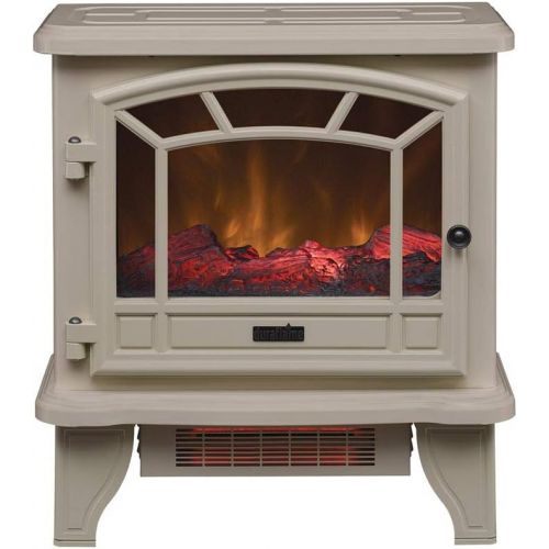  [아마존베스트]Duraflame Electric Fireplace Stove 1500 Watt Infrared Heater with Flickering Flame Effects - Cream