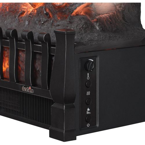  Duraflame DFI021ARU Infrared Quartz Set Heater with Realistic Ember Bed and Logs, 20.5 W x 8.66 D x 12 H, Black