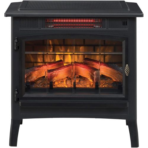  Duraflame 3D Infrared Electric Fireplace Stove with Remote Control - Portable Indoor Space Heater - DFI-5010 (Black)