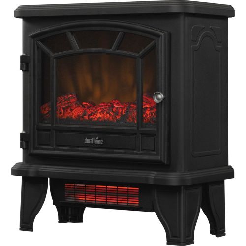  Duraflame DFI-550-22 Freestanding Infrared Quartz Fireplace Stove with Remote Control 1500W, Black