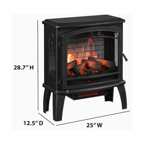  Duraflame Infrared Quartz Electric Fireplace Stove Heater with 3D Flame Effect (1K Sq. Ft)
