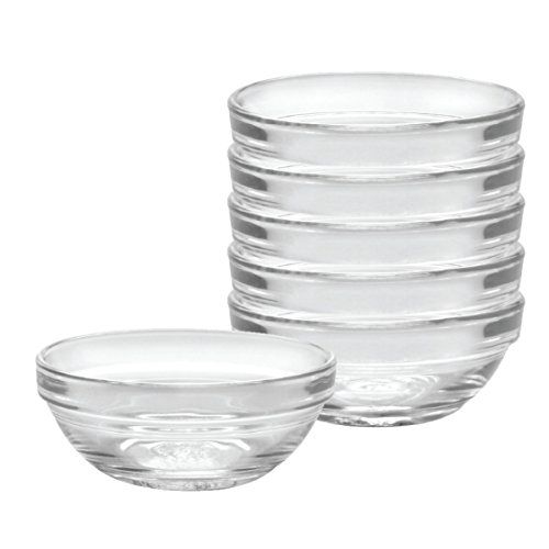  Duralex Made In France Lys Stackable Clear Bowl, 3.5-Inch, Set of 6: Kitchen & Dining