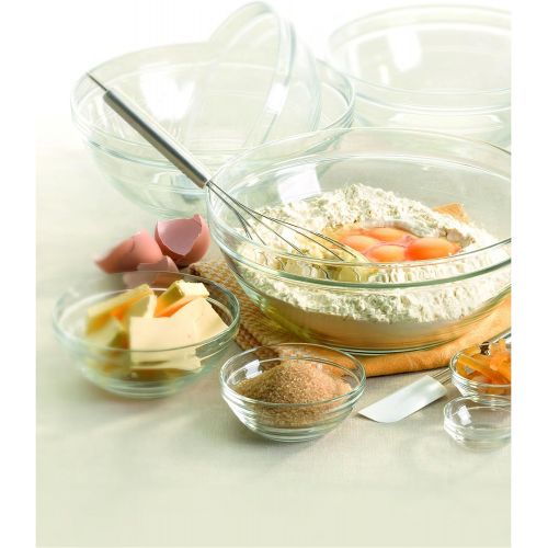  [아마존베스트]Duralex Made In France Lys Stackable 9-Piece Bowl Set,Clear