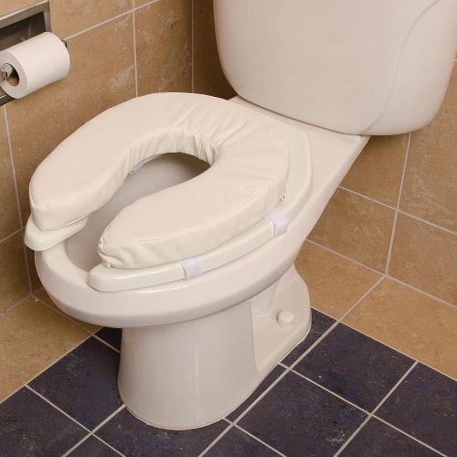  Duro-Med Toilet Seat Cushion, Cushioned Toilet Seat, Padded Toilet Seat Cover, Vinyl, Easily Cleaned, 2 Inch