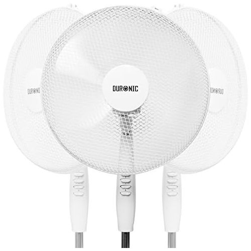  [아마존베스트]Duronic FN30 Turbo Floor Fan 60 W | Diameter: 45 cm | 3 Speeds | Oscillation Function | Round Base | Height Adjustable - Floor Fan | Fan | Home Office