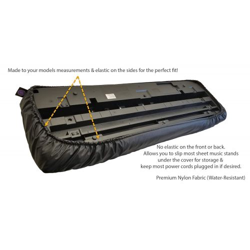  Dust Covers For You! Yamaha P-Series P-125 Music Keyboard Dust Cover by DCFY | Nylon - Padded