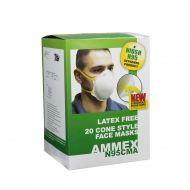 Dust mask AMMEX Cone-Style Face Mask - NIOSH Certified, One Size, White, Box of 20