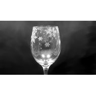 /Dustyroadgurl 2- 20 Ounce Custom Engraved Snowflake Wine Glasses -Ready to ship