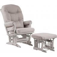 Dutailier Sleigh 0393 Glider Multiposition-Lock Recline with Nursing Ottoman Included