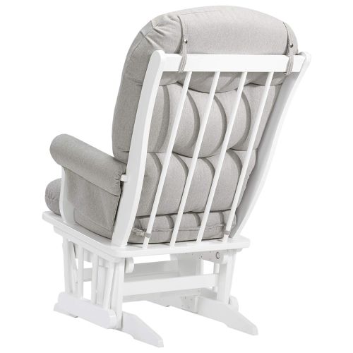  Dutailier Sleigh Glider and Ottoman Set, WhiteLight Grey