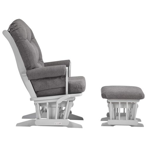  Dutailier ULTRAMOTION Glider Multi-Position Recline Sleigh and Ottoman Combo, GreyDark Grey