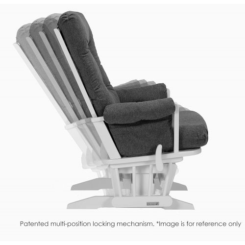  Dutailier Sleigh Glider-Multiposition, Recline and Ottoman Combo, WhiteDark Grey