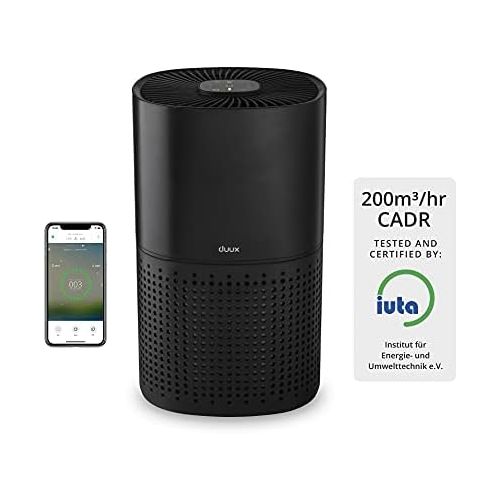  Duux Bright Air Purifier with Triple Protection from Pre Filtering, H13 & Activated Carbon Filter, Air Purifier HEPA for Rooms up to 27 m², Ideal Air Washer for Dust, Smoke & Pet O