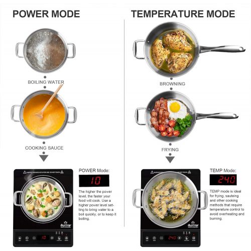  [아마존베스트]Duxtop Portable Induction Cooktop, Countertop Burner, Induction Burner with Timer and Sensor Touch, 1800W 8500ST E210C2