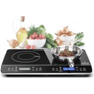 [아마존베스트]Duxtop LCD Portable Double Induction Cooktop 1800W Digital Electric Countertop Burner Sensor Touch Stove, 9620LS/BT-350DZ