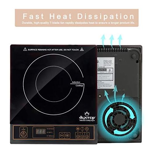  [아마존베스트]Duxtop 1800W Portable Induction Cooktop Countertop Burner, Gold 8100MC/BT-180G3