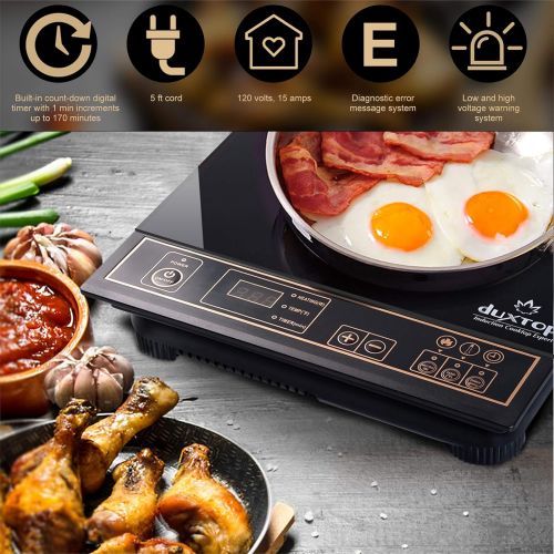  [아마존베스트]Duxtop 1800W Portable Induction Cooktop Countertop Burner, Gold 8100MC/BT-180G3