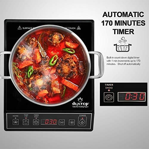  [아마존베스트]Duxtop 1800W Portable Induction Cooktop Countertop Burner, Black 9100MC/BT-M20B