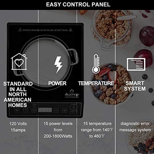  [아마존베스트]Duxtop 1800W Portable Induction Cooktop Countertop Burner, Black 9100MC/BT-M20B