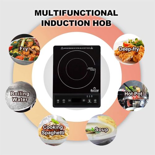  [아마존베스트]Duxtop Portable Induction Cooktop, Countertop Burner, Induction Burner with Timer and Sensor Touch, 1800W 8500ST E210C2