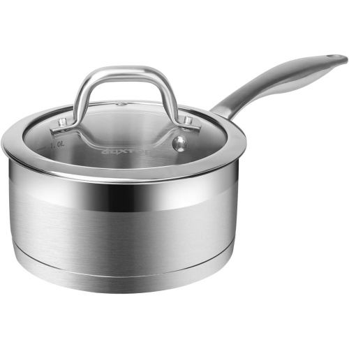  [아마존베스트]Duxtop Professional Stainless Steel Sauce Pan with Lid, Kitchen Cookware, Induction Pot with Impact-bonded Base Technology, 1.6 Quart