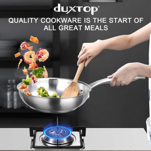  [아마존베스트]Duxtop Professional Stainless Steel Fry Pan, Induction Ready Cookware with Impact-bonded Technology, 8 Inches