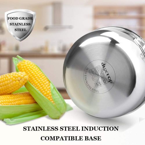  Secura Duxtop Whole-Clad Tri-Ply Stainless Steel Induction Ready Premium Cookware with Lid, 3 Quart