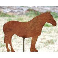 Dwcmetals Horse garden stake - Garden horse art - Flowerbed stallion - Ranch artwork - Rustic metal horse art - Rusty horse stake - Iron garden stake