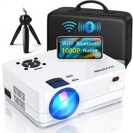 Dxyiitoo Native 1080P Projector with WiFi and Two-Way Bluetooth, Full HD Movie Projector for Outdoor Movies, 300 Display Projector 4k Home Theater, Compatible with iOS/Android/PC/XBox/PS4/T