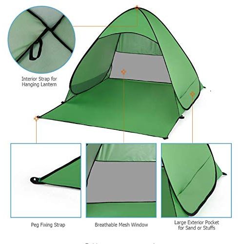 Dylisy dylisy Pop Up Automatische Strandzelt Uv Protection Camping Zelt Leichte Markise Zelte Strand Angeln Sun Shelter Shade
