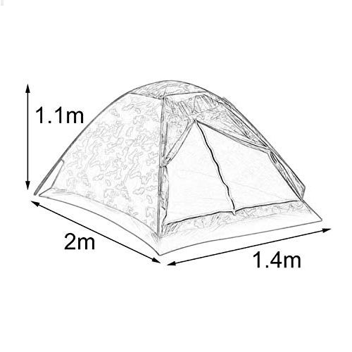  Dylisy dylisy Single Layer 2 Menschen Wasserdichte Tarnung Camping Wandern Zelt leichte Reise Angeln Zelt