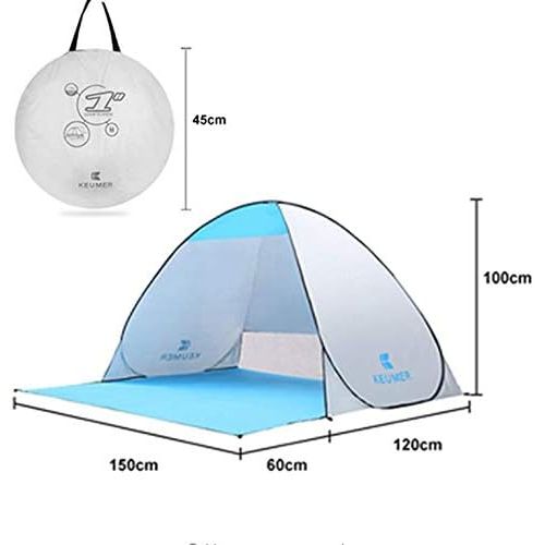  Dylisy dylisy Automatische Instant Pop-Up Zelt Outdoor Camping Zelt Strandzelt Anti Uv Shelter Angeln Wandern Picknick (120 + 60) x150x100Cm