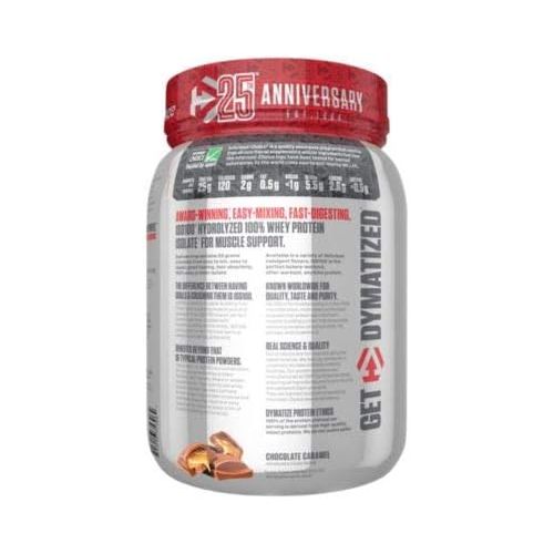  Dymatize ISO 100 Whey Protein Powder Isolate, Birthday Cake, 5 lbs