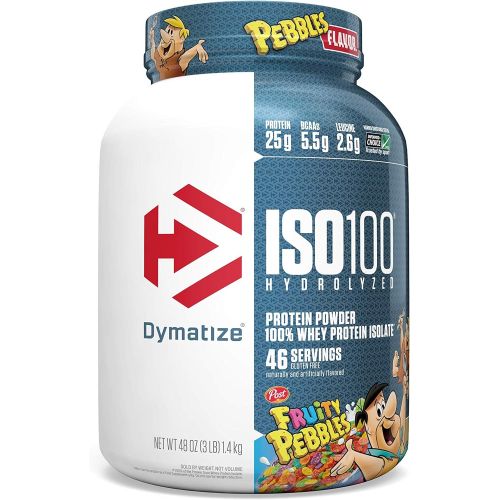  Dymatize ISO 100 Whey Protein Powder Isolate, Birthday Cake, 5 lbs