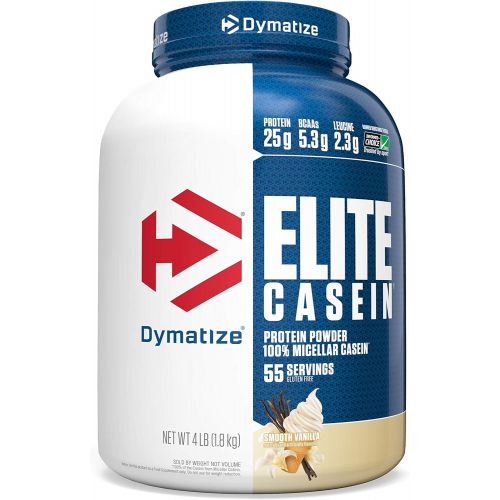  Dymatize Elite 100% Micellar Casein Slow Absorbing Protein, Rich Chocolate, 4 lbs