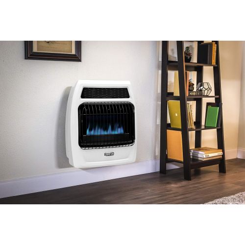  Dyna-Glo BFSS20NGT-2N 20,000 BTU Natural Gas Blue Flame Thermostatic Vent Free Wall Heater, White