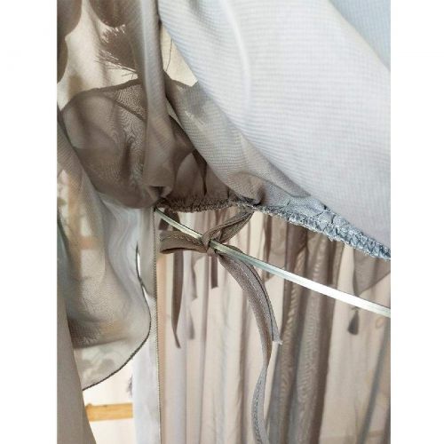  [아마존베스트]Dyna-Living Bed Canopy, Chiffon Reading Nook Tent Dome Triangle Tassel Net with Assembly Tools Bedroom...
