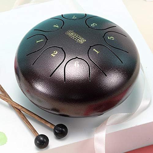  [아마존베스트]Dyna-Living Handpan, 6 Inch 8-Tone G Key Steel Tongue Drum Hand E Drum with Beater Carry Case Finger Guard for Children Musical Education