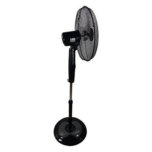  [아마존베스트]DYNASUN RD40BC Designer Floor Fan with Remote Control Black LED 50 W with Timer