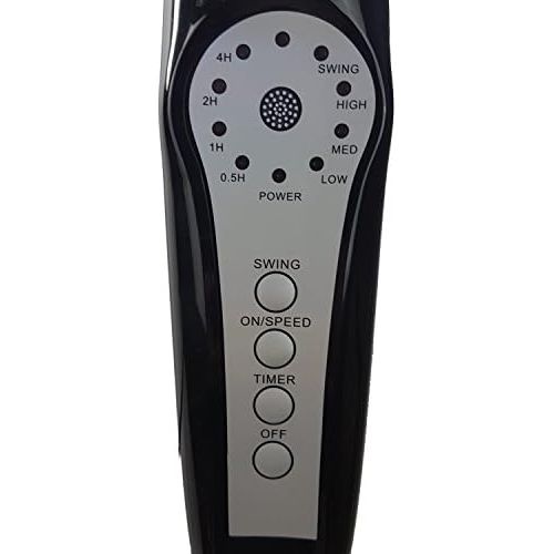  [아마존베스트]DYNASUN RD40BC Designer Floor Fan with Remote Control Black LED 50 W with Timer