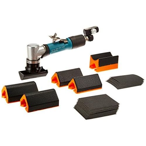  Dynabrade 58010 Dynafine Backsplash Sander Versatility Kit.12 hp, 7° Offset, 13,000 rpm, 132 (1mm) Dia. Orbit, Rear Exhaust