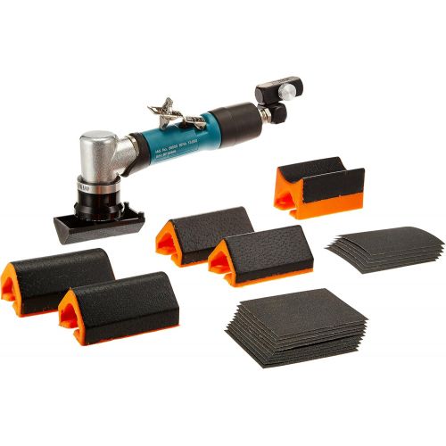  Dynabrade 58010 Dynafine Backsplash Sander Versatility Kit.12 hp, 7° Offset, 13,000 rpm, 132 (1mm) Dia. Orbit, Rear Exhaust