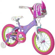 16 inch Dynacraft DreamWorks Trolls Colorful Charming Girls Bike with Handlebar Bag and Removable Adjustable Training Wheels