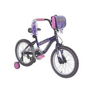 Dynacraft Mysterious Girls BMX StreetDirt Bike With Hand Brake 18”, PurpleBlackPink