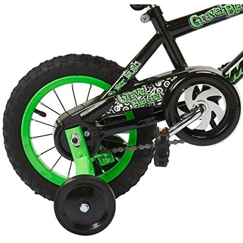 다이나크래프트 Dynacraft Magna Gravel Blaster Boys BMX StreetDirt Bike 12, BlackGreen