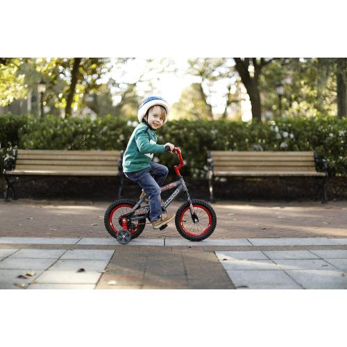 다이나크래프트 Dynacraft Magna Kids Bike Boys 12 Inch Wheels with Training Wheels in Red, Blue and Green for Ages 2 Years and Up