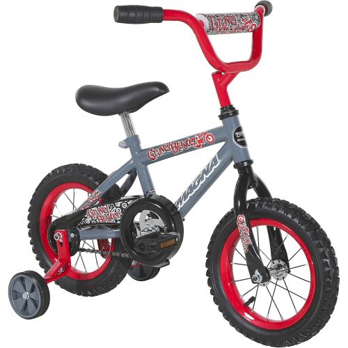 다이나크래프트 Dynacraft Magna Kids Bike Boys 12 Inch Wheels with Training Wheels in Red, Blue and Green for Ages 2 Years and Up