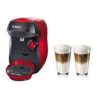 Dynamic24 Bosch TASSIMO Happy + 20 EUR Gutscheine* + WMF Latte Macchiato Glaser Set Kaffeemaschine Kapselmaschine