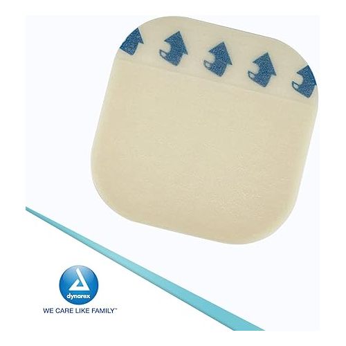  Dynarex DynaDerm Hydrocolloid Dressings, Sterile Moist Bandages Used for All Kinds of Wounds, 4